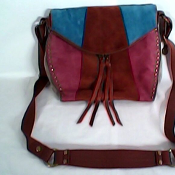 The Sak Silverlake Purse Crossbody Leather Adjustable Strap Patchwork Suede - Picture 6 of 7